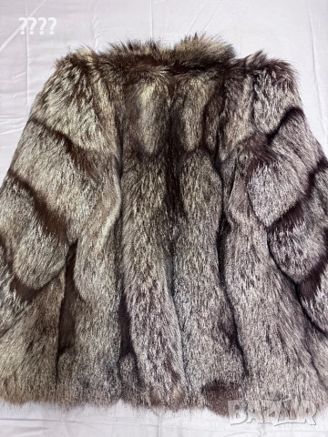 Кожено палто от сребърна лисица - цели кожи, снимка 2 - Палта, манта - 53576382
