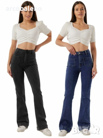 Дамски дънки тип „bootcut“, 2цвята 