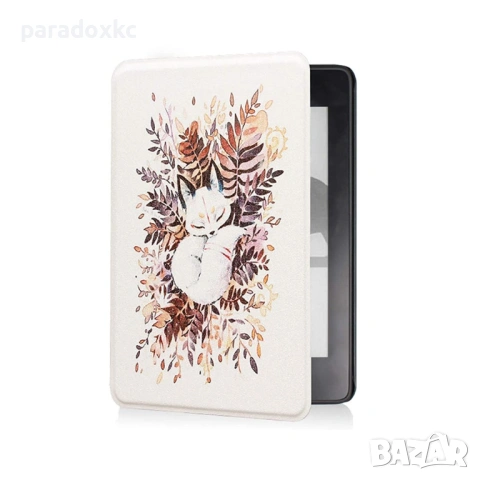 Калъф + протектор за Kindle Paperwhite 2018 (10th Gen) - White Fox, снимка 4 - Електронни четци - 53616673