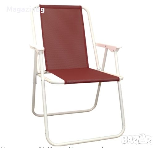 Сгъваем стол, Изработен от стомана и textilene за къмпинг градина , снимка 5 - Къмпинг мебели - 45864485