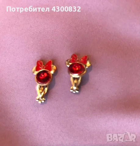 Нови Minnie Mouse оригинални обици на Disney , снимка 2 - Други - 48375807