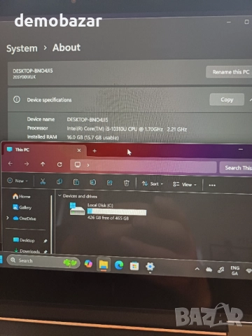 13.3'FHD IPS X13 Yoga Core™i5-10th/16GB DDR4/512GB SSD NVMe, снимка 10 - Лаптопи за дома - 51592190