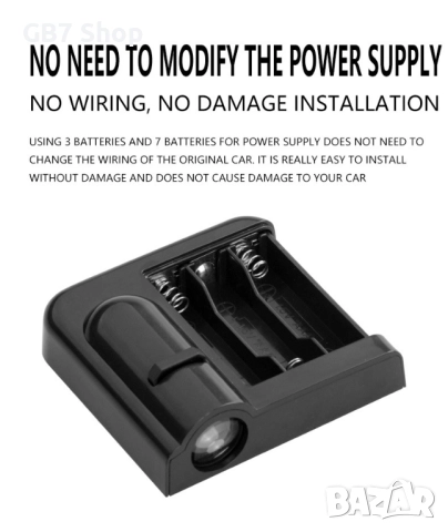  LED Лого Проектор За Автомобилни Врати – Универсални За Audi, BMW, Mercedes, Volkswagen, снимка 3 - Аксесоари и консумативи - 52741056