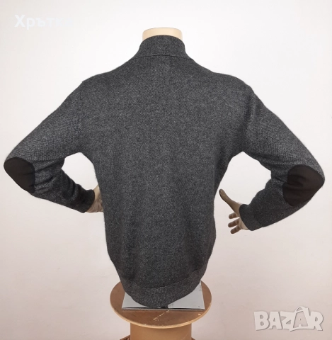 Tom Rusborg - Мъжко плетено яке от 100% кашмир размер M-L, снимка 4 - Якета - 52558394