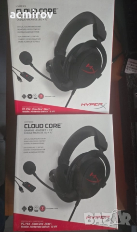 Геймърски слушалки HyperX Cloud Core 7.1 чисто нови, снимка 2 - Слушалки и портативни колонки - 52430614