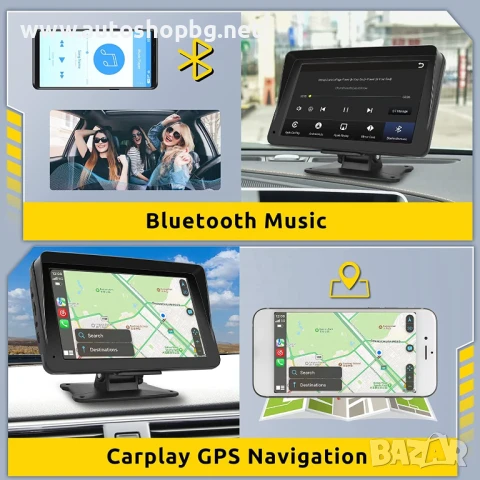Преносим безжичен Carplay екран, снимка 5 - Аксесоари и консумативи - 50926977