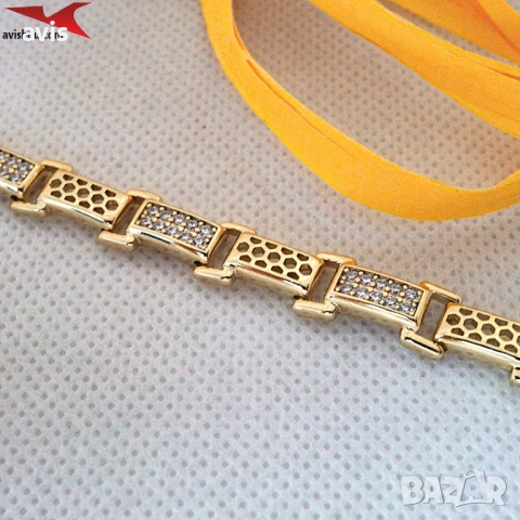 Гривна с 14К златно покритие 234818, снимка 2 - Гривни - 52686641