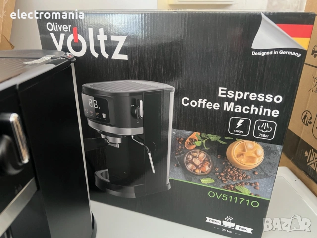 кафемашина за еспресо Voltz OV51171О 20bar, снимка 6 - Кафемашини - 53936238
