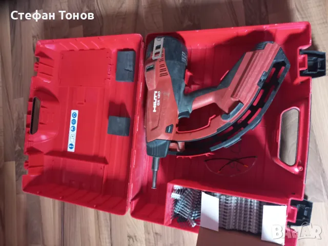 пистолет за пирони hilti gx120 с нова бутилка газ и кутия пълна с пирони, снимка 1 - Други инструменти - 47227056