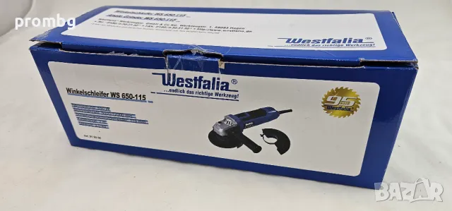 Ъглошлайф Westfalia-Германия WS 650-115, 650 W, 115 мм, снимка 2 - Други инструменти - 49931406