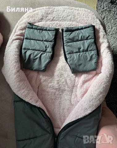 Зимен спален чувал с ръкавици + подарък лятна подложка, снимка 5 - За бебешки колички - 54136807