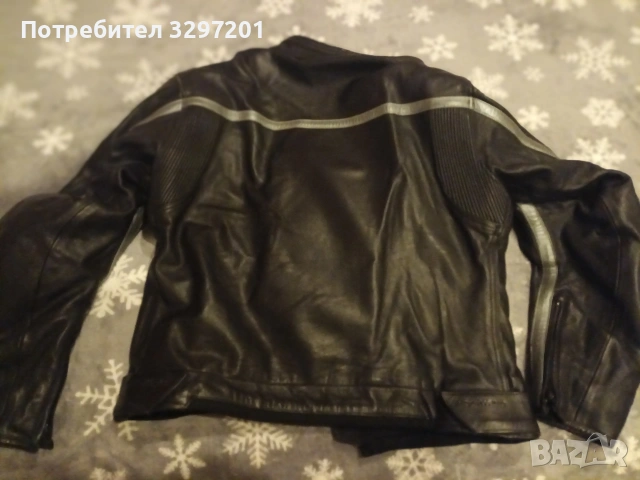 мото кожено яке с протектори, снимка 3 - Якета - 53223905