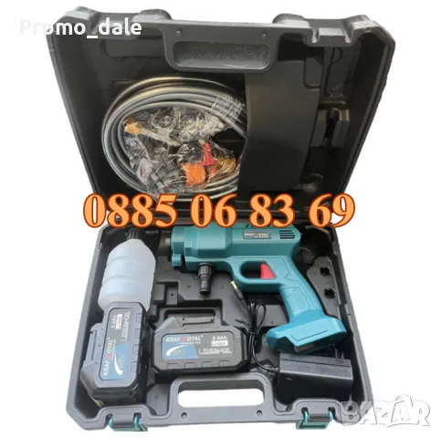 Акумулаторна водоструйка за почистване на автомобили с две батерии 36V 8Ah, снимка 3 - Аксесоари и консумативи - 49429355