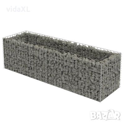 vidaXL Габион повдигната леха, поцинкована стомана, 180x50x50 cм(SKU:143559