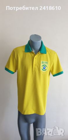 Hugo Boss Paddy Flag Brazil Cotton Modern Fit Mens Size M ОРИГИНАЛНА Тениска!, снимка 9 - Тениски - 46087928