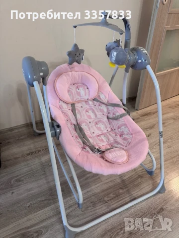 CHIPOLINO Електрическа бебешка люлка - шезлонг НУКС ПУДРА