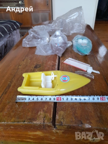 Стара играчка лодка,катер #7, снимка 4 - Други ценни предмети - 53192331