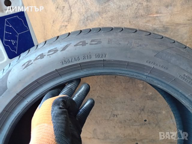 2бр.летни гуми  Pirelli 245 45 19 dot1822 цената е за брой!, снимка 5 - Гуми и джанти - 46144740