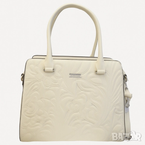 Елегантна дамска чанта с флорален релеф, снимка 5 - Чанти - 52097919