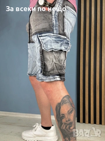 Мъжки Двуцветни Къси Дънки Код moskito17, снимка 6 - Къси панталони - 53839746