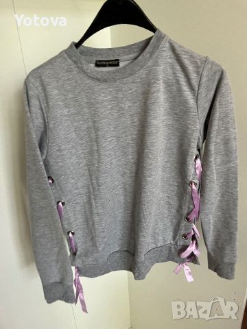 Сива плътна блуза, снимка 2 - Блузи с дълъг ръкав и пуловери - 46371753