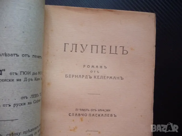 Глупецъ Бернхард Келерман Мозайка от знаменити съвременни романи глупак, снимка 2 - Художествена литература - 48286881