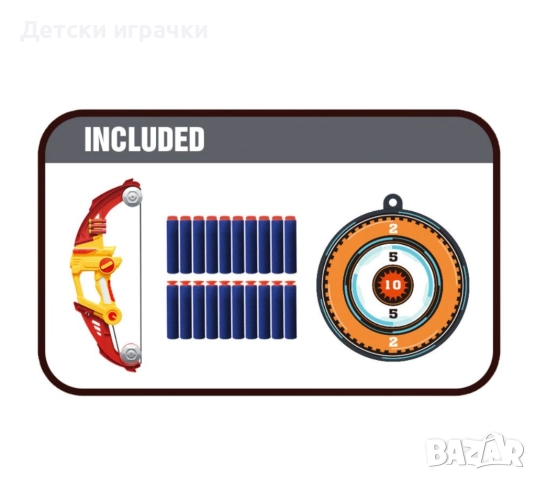 Комплект Лък с меки патрони и мишена 59см , снимка 5 - Други - 52667214