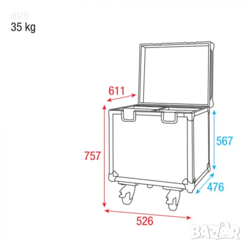 Кейс Showtec Case for 4 x Shark Scan or Barrel, снимка 6 - Други - 48831742