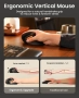 ProtoArc Ергономична мишка EM11 NL Bluetooth презареждаща безжична вертикална връзка с 3 устройства, снимка 7