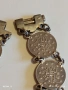 Сребърна гривна с Турски монети тугла печат на Султан 52741, снимка 3