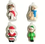4 броя комплект коледен молд дядо Коледа елф снежен човек полярен мечок, снимка 2
