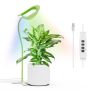 Пълен спектър LED вътрешна светлина за растения с 10 димируеми нива на яркост и 4 автоматични таймер, снимка 1