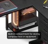 Ъглово бюро L-образно 135x100 см с контакти и USB – офис/гейминг, снимка 7