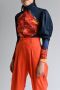 Дизайнерска блуза с авторски принт, снимка 1 - Блузи с дълъг ръкав и пуловери - 45620325