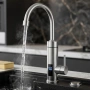 Електрически смесител за моментално загряване на водата с Led дисплей, снимка 2
