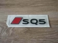 емблема Audi SQ5 нов стил черно с червено, снимка 1