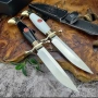 Руски нож Финка с кожена кания, снимка 1