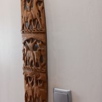 Изключително красива и детайлно изработена дърворезба.  Африкански животни., снимка 1 - Декорация за дома - 45719197