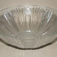 Стара стъклена фруктиера 21 см купа 3 крачета, отлична, снимка 2 - Аксесоари за кухня - 45717082