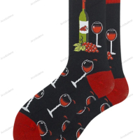 Мъжки чорапи със забавен модел от 5 чифта, 3цвята , снимка 4 - Мъжки чорапи - 45067498