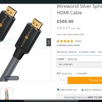 Wireworld Silver Sphere 48G HDMI Cable
3 Метра
Като Нови 2 Броя, снимка 4 - Други - 45567280