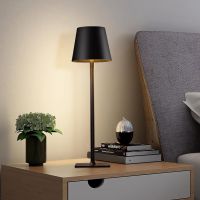 Стилна безжична нощна лампа с тъч контрол за осветление на маса, снимка 8 - Настолни лампи - 45405239