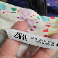 ZARA цветна ленена риза- XL  размер, снимка 6 - Ризи - 45430033