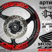 Honda CBR 125R кантове и надписи за джанти hcbr-125r-black Хонда, снимка 6 - Аксесоари и консумативи - 40218631