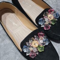 Дамски обувки мокасини с кристали, снимка 2 - Дамски ежедневни обувки - 45387543