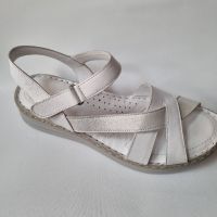 Дамски сандали от естествена кожа в бяло , снимка 2 - Сандали - 45354669