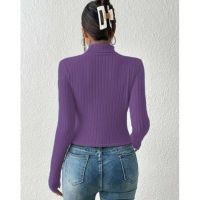 Атрактивна дамска блуза в лилаво, снимка 3 - Блузи с дълъг ръкав и пуловери - 45439139