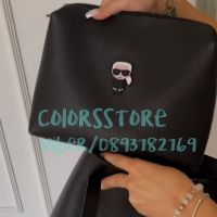 Черна чанта Karl Lagerfeld-SG807m, снимка 2 - Чанти - 45759991