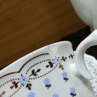 Стар български костен порцелан Бононя чаши за чай , снимка 10 - Антикварни и старинни предмети - 45812063