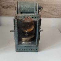 Античен немски Железопътен фенер Osnabruck, снимка 1 - Антикварни и старинни предмети - 45048269